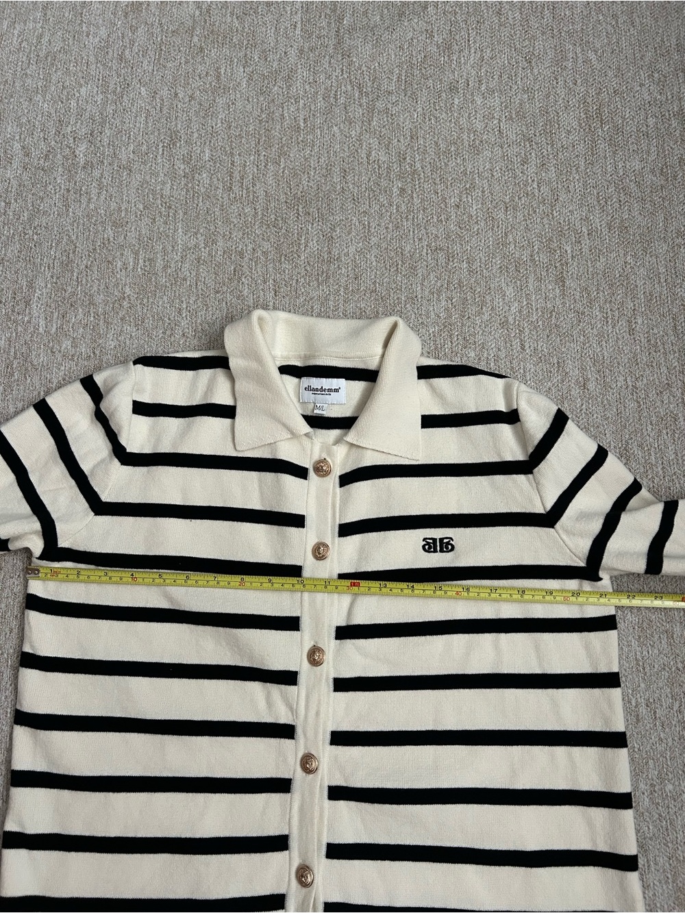 Ellandemm Black Striped Button Up Shirt - Picture 12 of 13